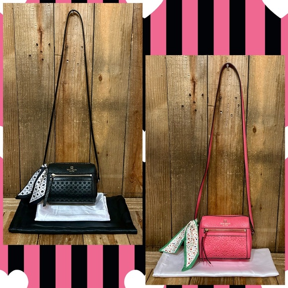 Kate Spade. 6 Piece Set: 2 Looloo Crossbody Bags with 2 Free Dust Bags & Scarfs. - Picture 16 of 16